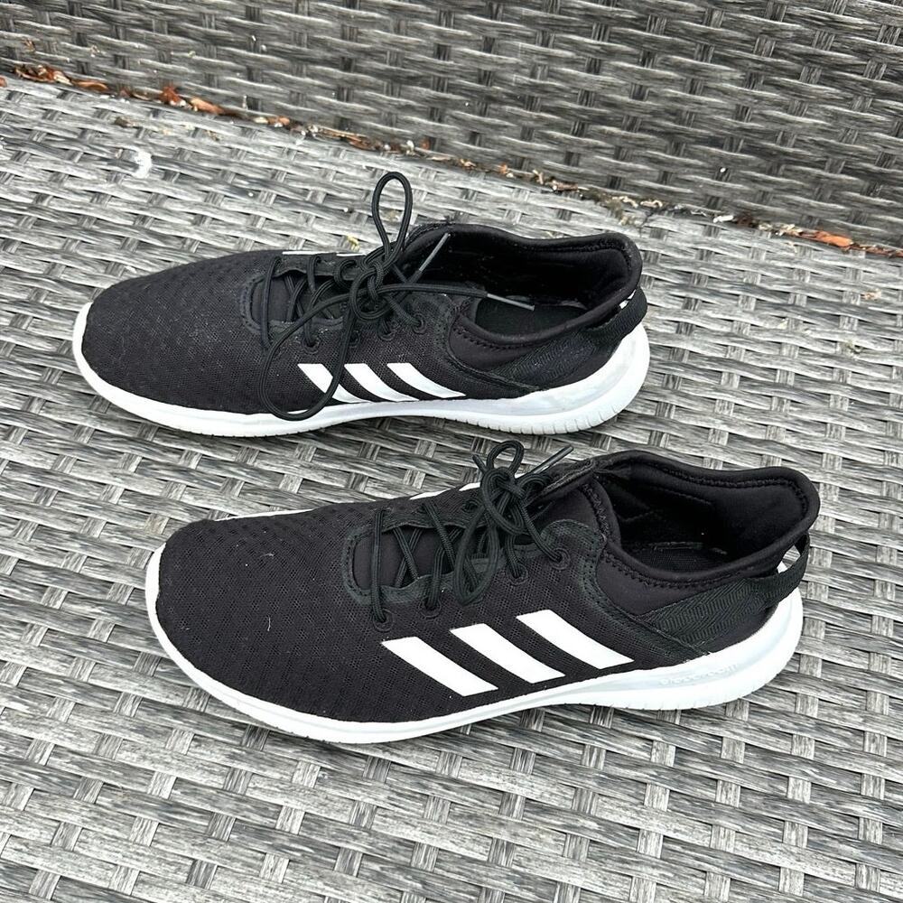 Adidas Women’s Cloudfoam Qt Flex Black White Running Shoes Size 9 - Picture 3 of 11